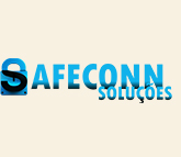 logomarca da Safeconn Soluções escrita e em dois tons de azul